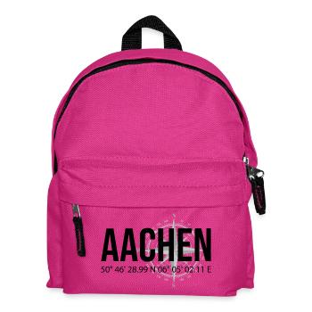 Koordinaten Aachen - Kinder Rucksack - Fuchsia - Vorne