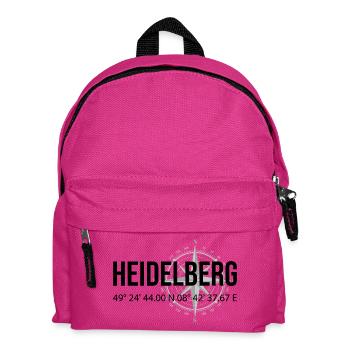Koordinaten Heidelberg - Kinder Rucksack - Fuchsia - Vorne