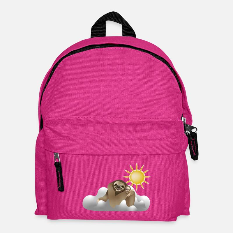 Sloth Clouds - Kids' Backpack - fuchsia