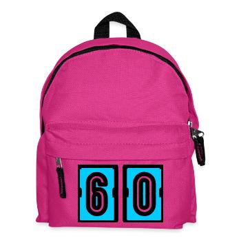 60. 60 YEARS. 60th ANNIVERSARY. 60TH BIRTHDAY. - Kids' Backpack - fuchsia - Front