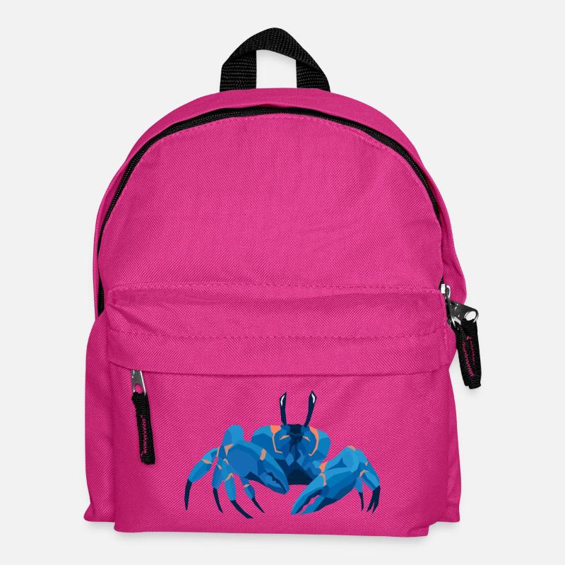 Krabe Bleu Style Polygonal - Sac à dos Enfant - fuchsia