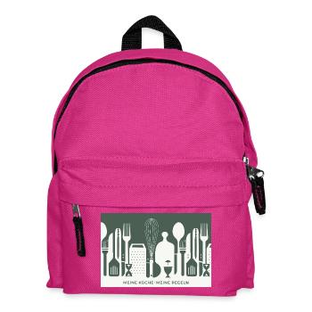 Ma cuisine – Mes règles | Humour de cuisine - Sac à dos Enfant - fuchsia - Devant