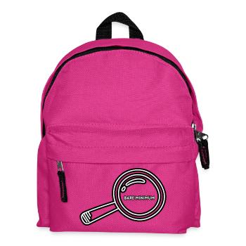 Minimalistisches Design mit minimaler Lupe - Kinder Rucksack - Fuchsia - Vorne