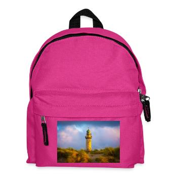 Warnemünde Lighthouse in the evening - Kids' Backpack - fuchsia - Front