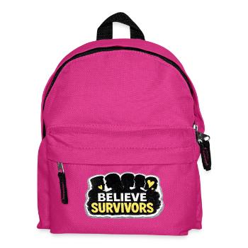 Believe Survivors – feministischer Aufkleber - Kinder Rucksack - Fuchsia - Vorne