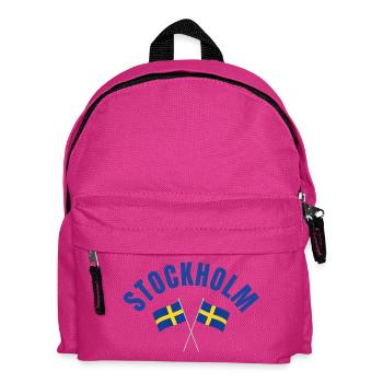 Drapeaux suédois de Stockholm - Sac à dos Enfant - fuchsia - Devant