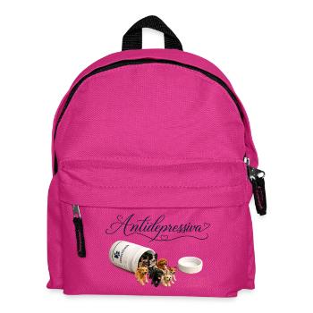 Antidepressive Hundeliebe - Kinder Rucksack - Fuchsia - Vorne