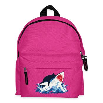 Cat Shark Ocean Humor - Kids' Backpack - fuchsia - Front