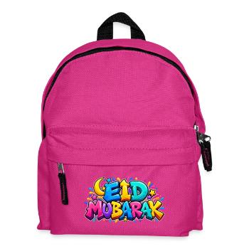 Eid Mubarak Graffiti Kids: Das zu stilvolle Geschenk - Kinder Rucksack - Fuchsia - Vorne