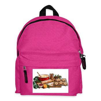 Feiertags-Backstern-Keks-Szene - Kinder Rucksack - Fuchsia - Vorne