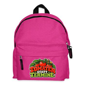 Tomaten statt Termine – Cartoon - Kinder Rucksack - Fuchsia - Vorne