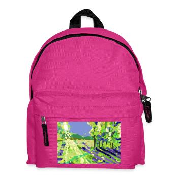 Impressionistische Sonnenlandschaft - Kinder Rucksack - Fuchsia - Vorne