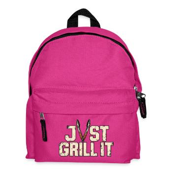Just Grill It – Lustiges Grillmeister BBQ Motiv - Kinder Rucksack - Fuchsia - Vorne