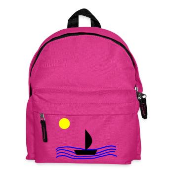 Mit dem Boot auf dem Meer - Kinder Rucksack - Fuchsia - Vorne