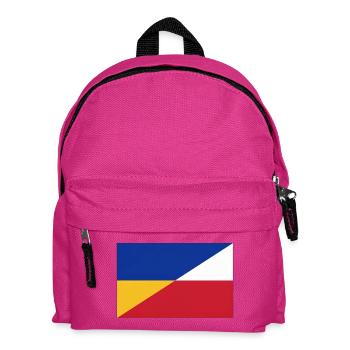 Ukraine-Polnische Flagge – Ukrainische und Polnische Einheit - Kinder Rucksack - Fuchsia - Vorne