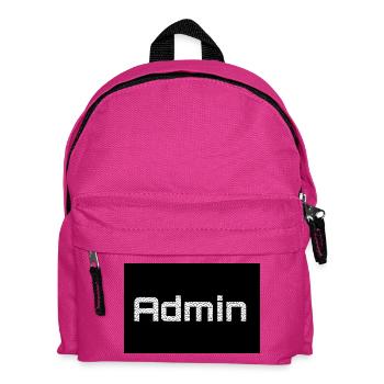 ADMIN Whitewords/Blackbackround - Kinder Rucksack - Fuchsia - Vorne