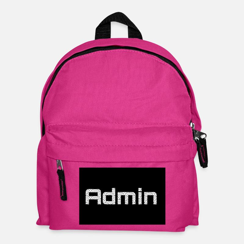 ADMIN Whitewords/Blackbackround - Kinder Rucksack - Fuchsia