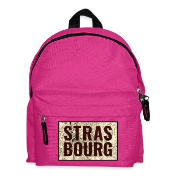 Strasbourg City Map Print - Kids' Backpack - fuchsia - Front