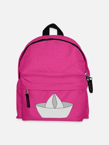 Minimalistische Lotuszeichnung - Kinder Rucksack - Fuchsia