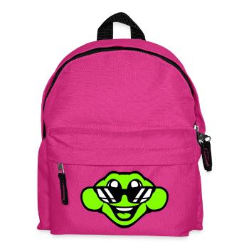 Frosch Kröte cool Sonnenbrille lacht glücklich süß - Kinder Rucksack - Fuchsia - Vorne