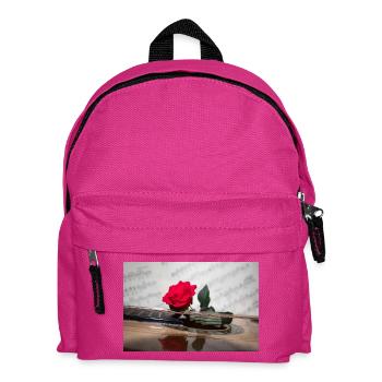 Red Rose on Guitar - Kids' Backpack - fuchsia - Front