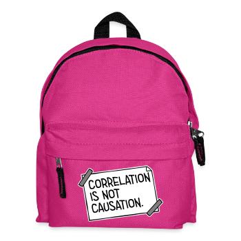 Correlation Is Not Causation Nerd Wissenschaft - Kinder Rucksack - Fuchsia - Vorne