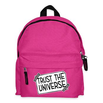 Trust The Universe Spirituell Universum Zitat Logo - Kinder Rucksack - Fuchsia - Vorne