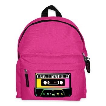 50. Geburtstag September 1976, Musik - Kinder Rucksack - Fuchsia - Vorne