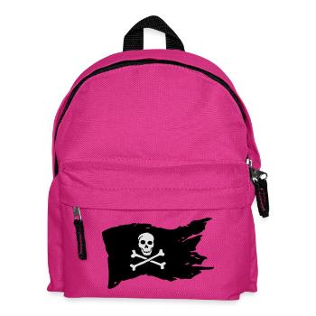 Pirate flag (colors can be customized!) - Kids' Backpack - fuchsia - Front