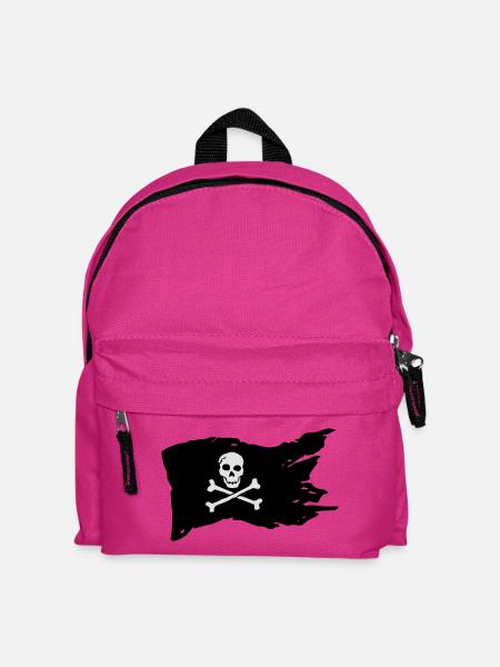Pirate flag (colors can be customized!) - Kids' Backpack - fuchsia