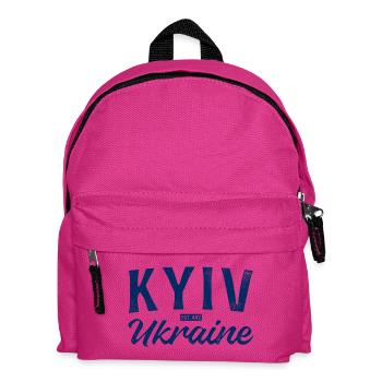 Kyiv Ukraine Wortmarke - Kinder Rucksack - Fuchsia - Vorne