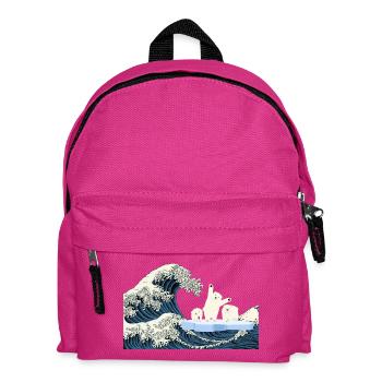 T Shirt écologie climat ours polaire réchauffement - Sac à dos Enfant - fuchsia - Devant