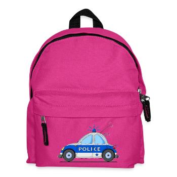 Polizeiauto Police Blau - Kinder Rucksack - Fuchsia - Vorne