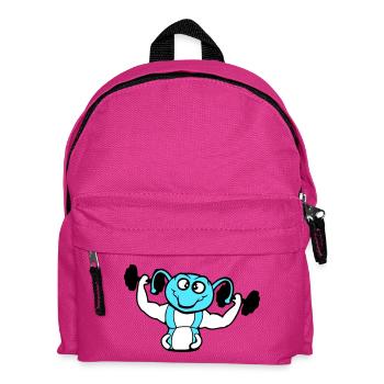 Caterpillar Bodybuilder Muscle Building Strong Fitness Gym - Kids' Backpack - fuchsia - Front
