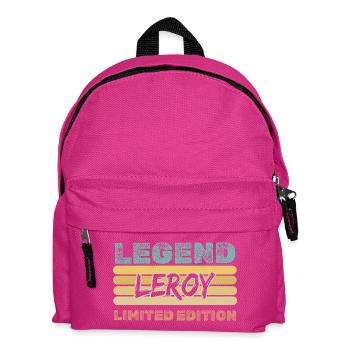 Prénom Leroy - Sac à dos Enfant - fuchsia - Devant
