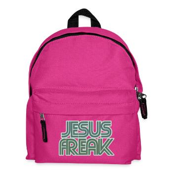 Retro Jesus Freak Graphic - Kids' Backpack - fuchsia - Front