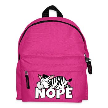 Nope Not Today Lazy Lazy Zebra Africa Safari - Kids' Backpack - fuchsia - Front