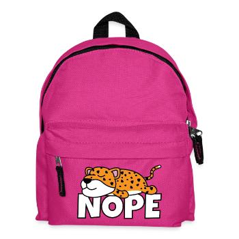 Lazy Leopard Nope Not Today Lazy Africa - Kids' Backpack - fuchsia - Front
