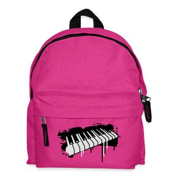 Piano keyboard in graffiti style - Kids' Backpack - fuchsia - Front