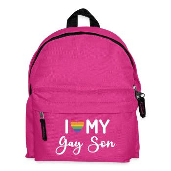 Ich liebe meinen schwulen Sohn - Kinder Rucksack - Fuchsia - Vorne