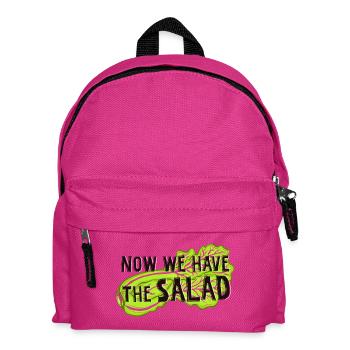 Now we have the salad. Denglisch, Salat, Veggie - Kinder Rucksack - Fuchsia - Vorne