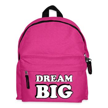 Dream Big Bold Typografie - Kinder Rucksack - Fuchsia - Vorne