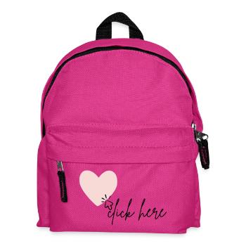 click here for my heart - Kids' Backpack - fuchsia - Front
