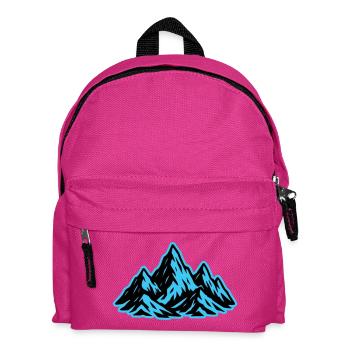 Icône du sommet des montagnes - Sac à dos Enfant - fuchsia - Devant