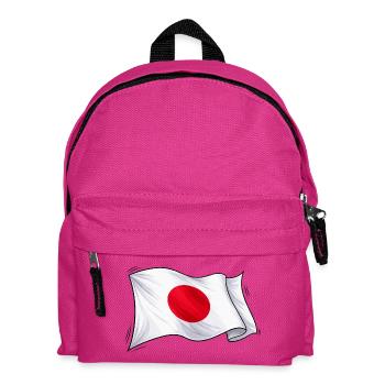 Japan Flag Illustration - Kids' Backpack - fuchsia - Front