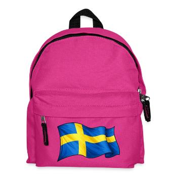 Schweden Fahne - Kinder Rucksack - Fuchsia - Vorne