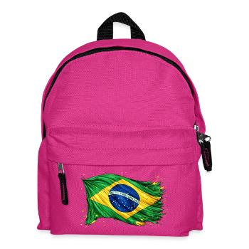 Brazilian Flag Brazil - Kids' Backpack - fuchsia - Front