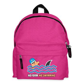 No Form No Swimming Cartoon - Kids' Backpack - fuchsia - Front