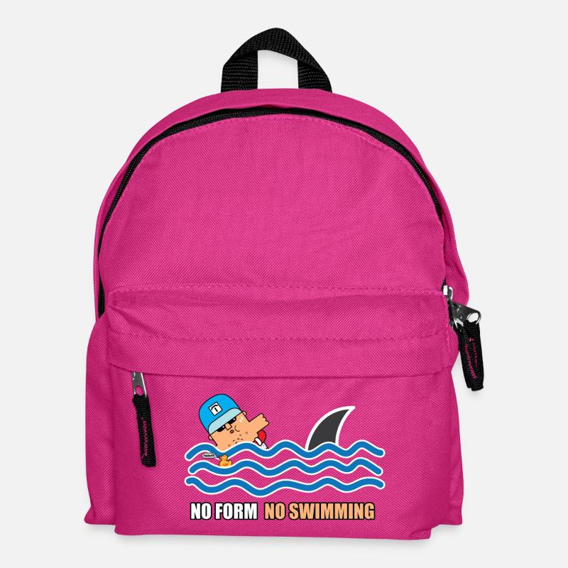Dessin animé sans forme : pas de natation - Sac à dos Enfant - fuchsia