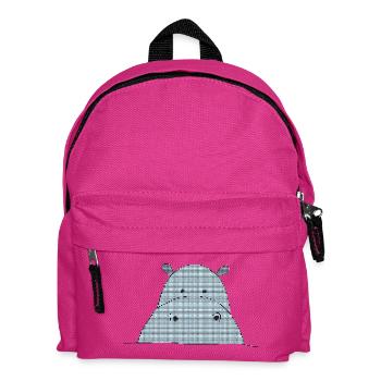 Hippopotame adapté aux pixels - Sac à dos Enfant - fuchsia - Devant